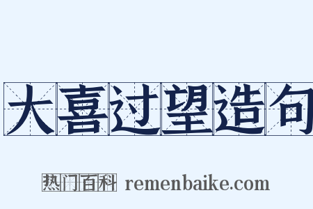 大喜过望造句是什么意思的图片